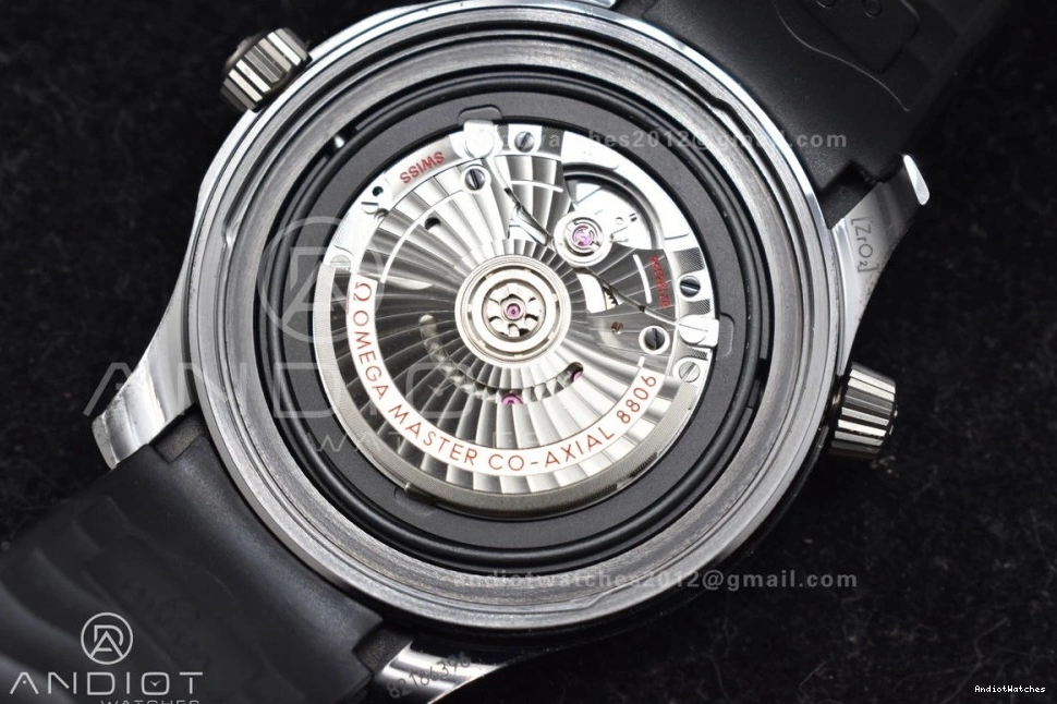 Rubber on Diver Black 1081 VSF Edition Dial Black 300M PVD Seamaster Best Strap A GoAnywhere 0915